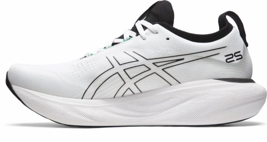 * Asics Men'S Gel-Nimbus 25 (103 White/Black) | Footwear