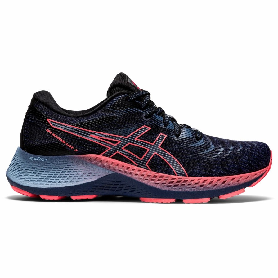 * Asics Women'S Gel-Kayano Lite 2 (400 Thunder Blue/Blazing Coral) | Footwear