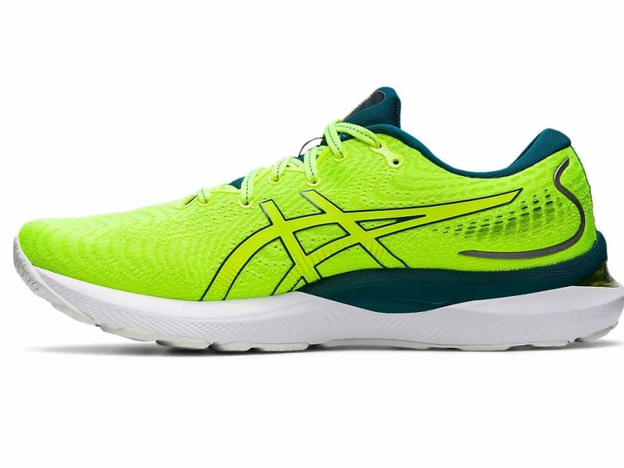 * Asics Men'S Gel-Cumulus 24 (750 Safety Yellow/Velvet Pine) | Footwear