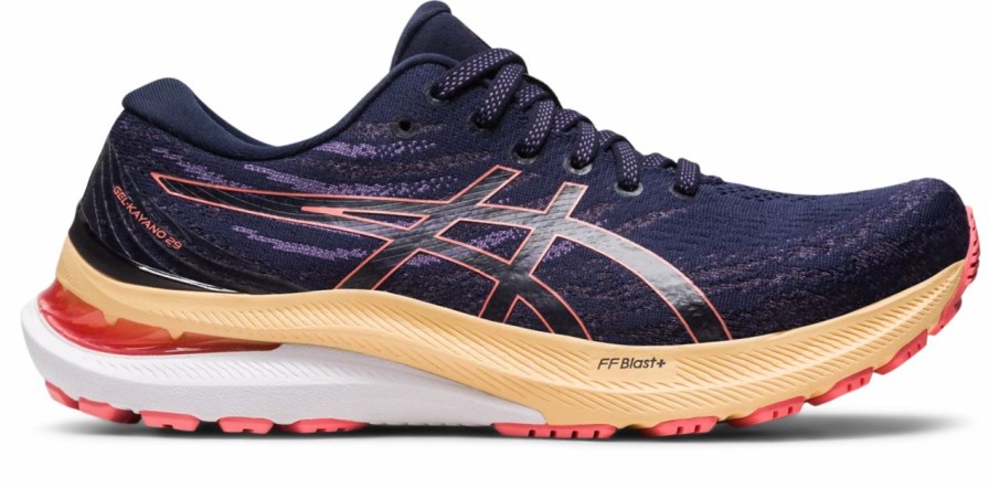 * Asics Women'S Gel-Kayano 29 Wide (402 Midnight/Papaya) | Footwear