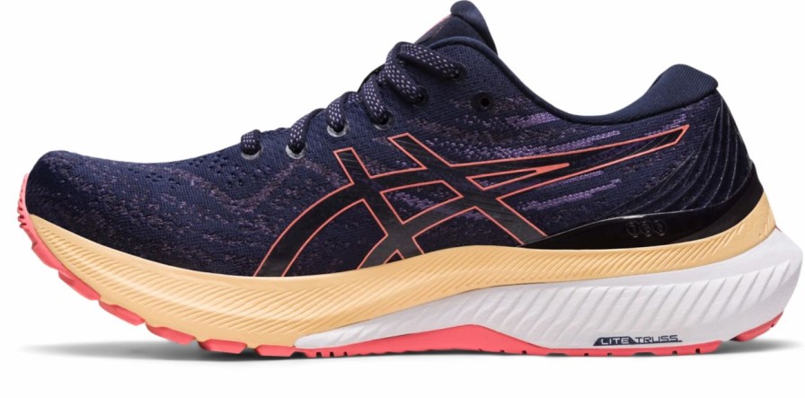 * Asics Women'S Gel-Kayano 29 Wide (402 Midnight/Papaya) | Footwear