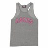 * Vintage Asics Vest Medium Grey Cotton | Vintage Tops & T'S