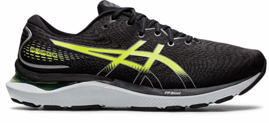 * Asics Men'S Gel-Cumulus 24 (002 Black/Hazard Green) | Footwear