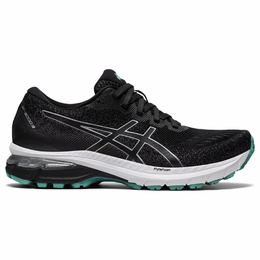 * Asics Women'S Gt-2000 9 Knit (001 Black/Pure Silver) | Footwear