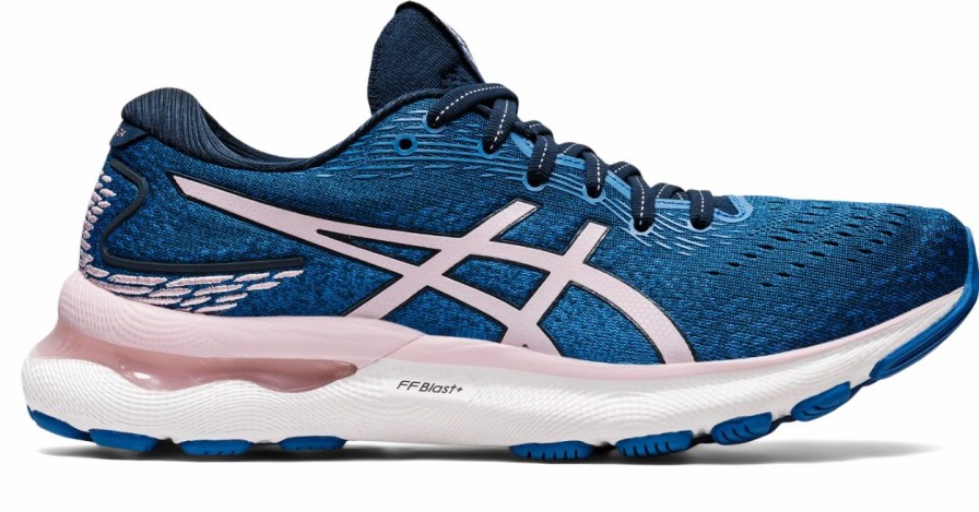 * Asics Women'S Gel-Nimbus 24 (400 French Blue/Barely Rose) | Footwear