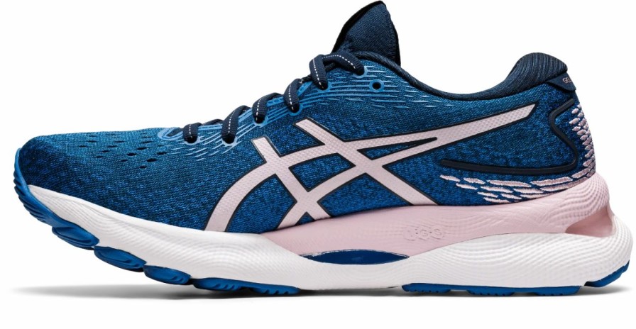 * Asics Women'S Gel-Nimbus 24 (400 French Blue/Barely Rose) | Footwear