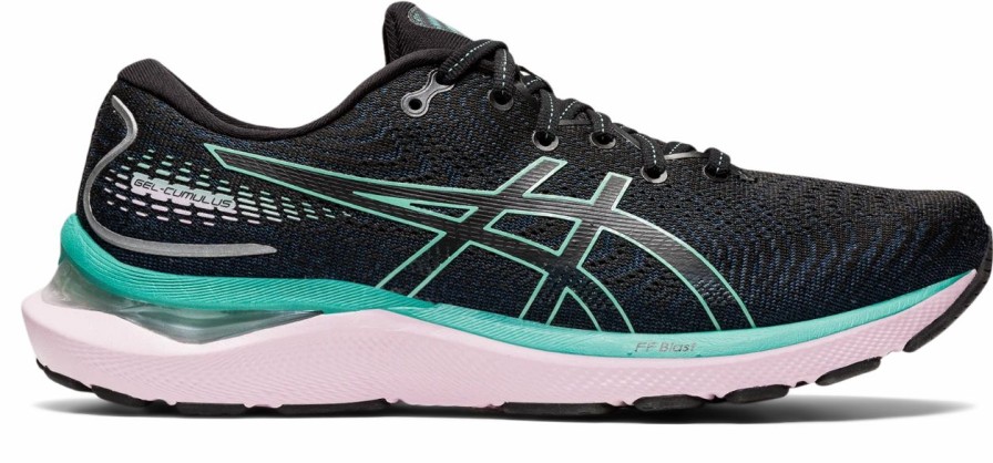 * Asics Women'S Gel-Cumulus 24 (Black/Sage) | Footwear