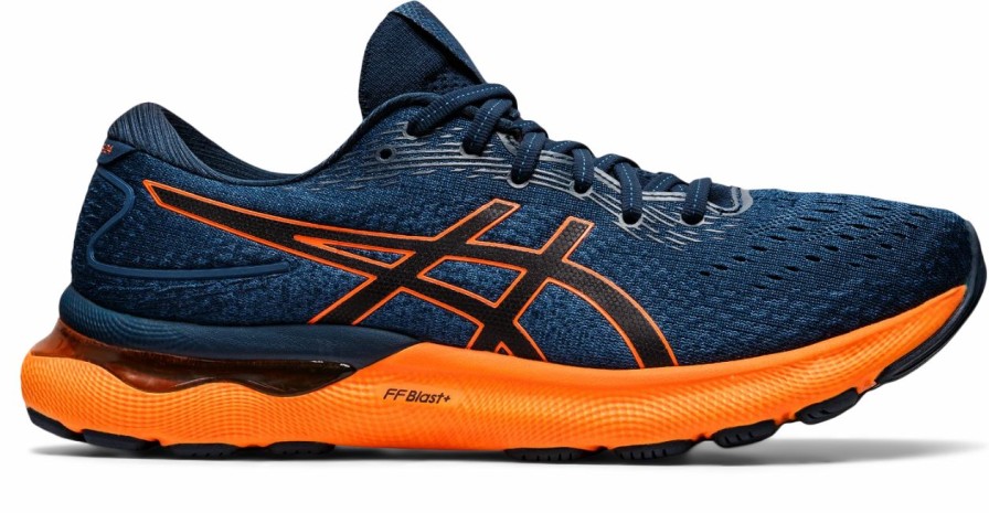 * Asics Men'S Gel-Nimbus 24 (402 French Blue/Shocking Orange) | Footwear