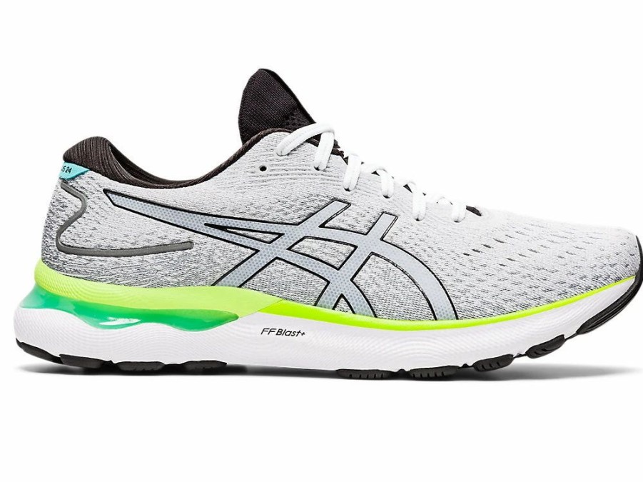 * Asics Men'S Gel-Nimbus 24 (100 White/Black) | Footwear