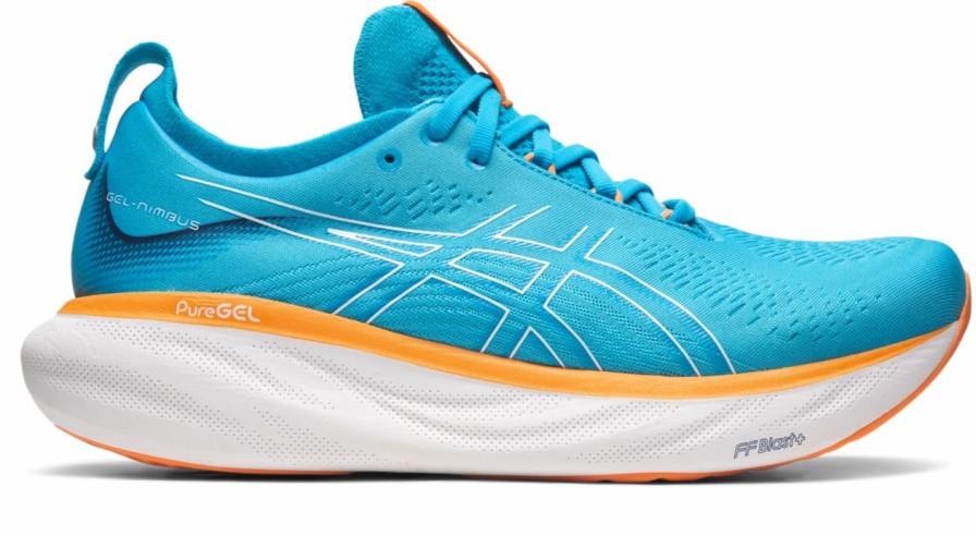 * Asics Men'S Gel-Nimbus 25 (400 Island Blue/Sun Peach) | Footwear