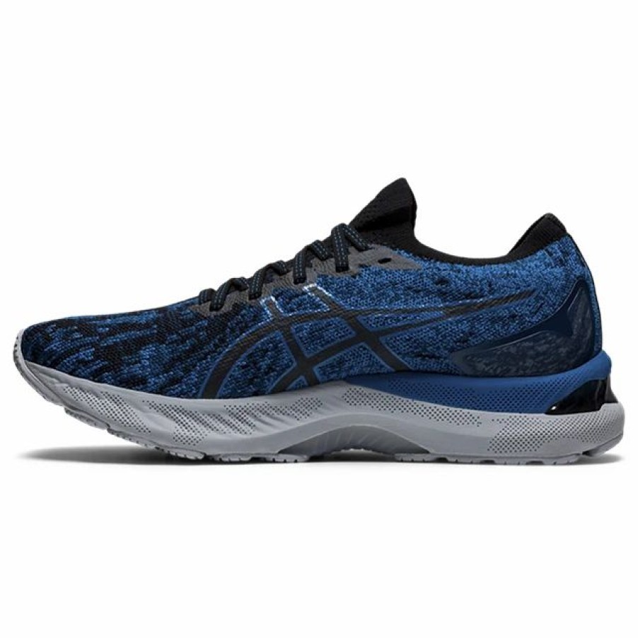 * Asics Men'S Gel-Nimbus 23 Knit (400 Reborn Blue/Black) | Footwear