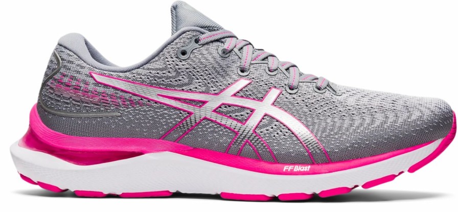 * Asics Women'S Gel-Cumulus 24 (021 Sheet Rock/Pink Glo) | Footwear