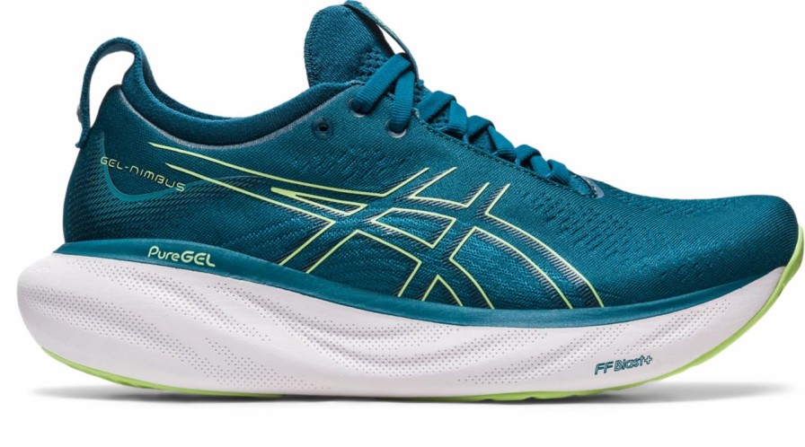 * Asics Women'S Gel-Nimbus 25 (401 Ink Teal/Lime Green) | Footwear