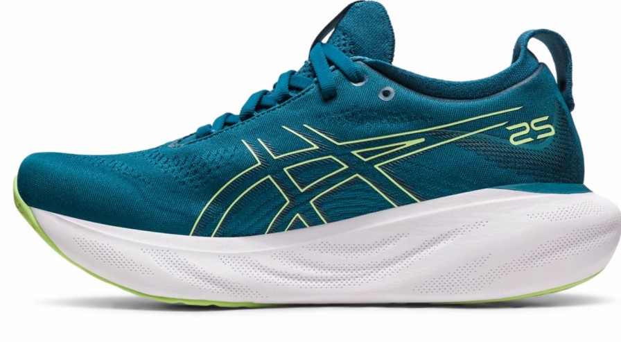 * Asics Women'S Gel-Nimbus 25 (401 Ink Teal/Lime Green) | Footwear