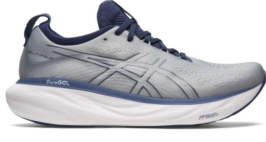 * Asics Men'S Gel-Nimbus 25 (021 Sheetrock/Indigo Blue) | Footwear