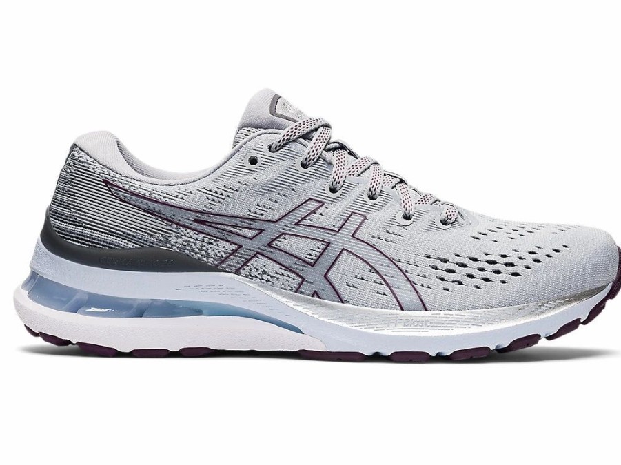 * Asics Women'S Gel-Kayano 28 Wide (021 Piedmont Grey/Deep Plum) | Footwear