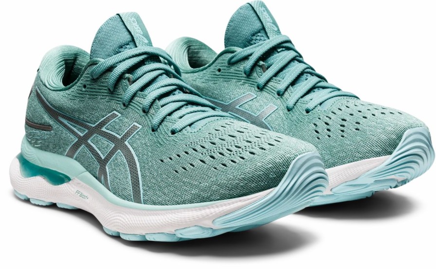 * Asics Women'S Gel-Nimbus 24 (300 Sage/Clear Blue) | Footwear