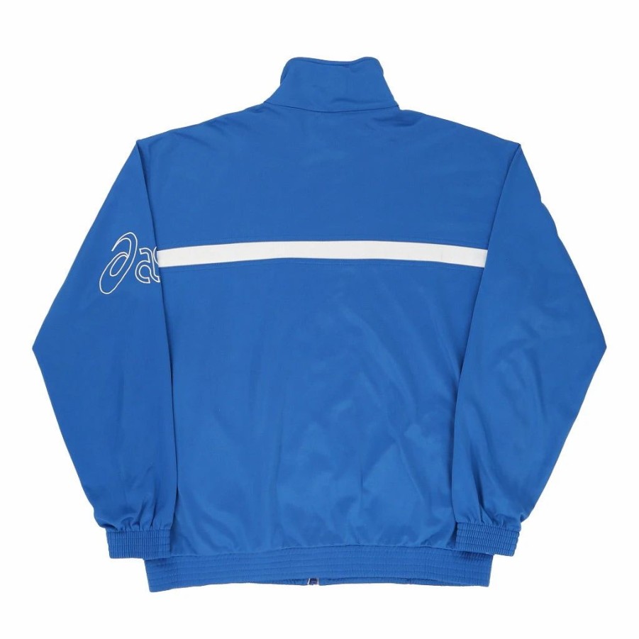 * Vintage Asics Track Jacket Xl Blue Polyester | Vintage Jackets & Coats