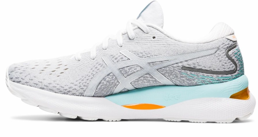 * Asics Women'S Gel-Nimbus 24 (100 White/Pure Silver) | Footwear