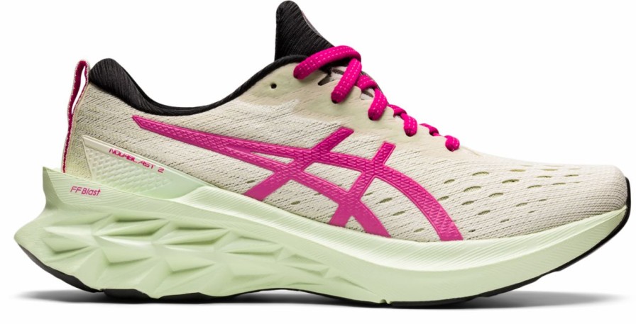 * Asics Women'S Novablast 2 (200 Birch/Pink Rave) | Footwear