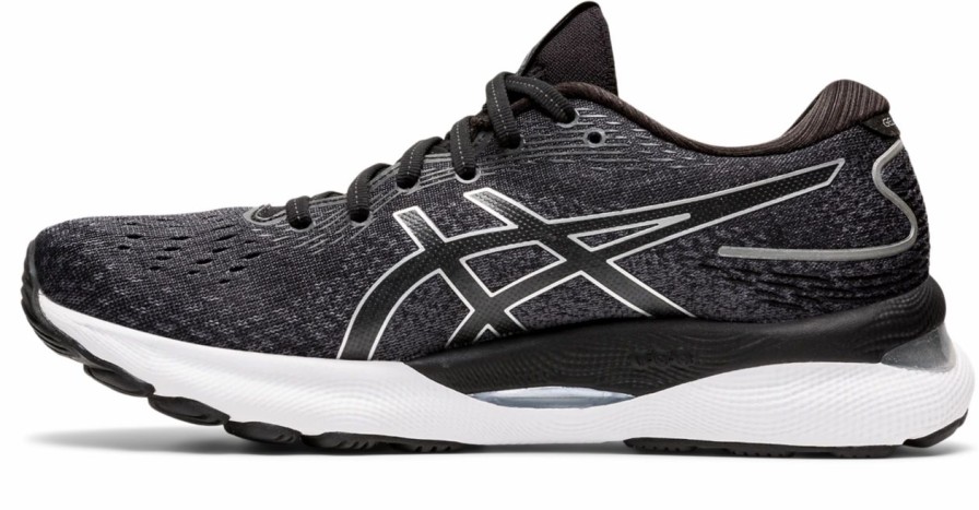 * Asics Women'S Gel-Nimbus 24 Wide (001 Black/Pure Silver) | Footwear