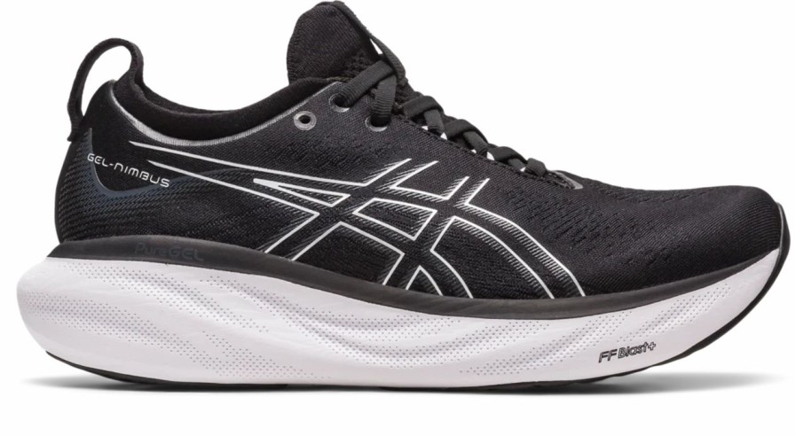 * Asics Women'S Gel-Nimbus 25 Wide (001 Black/Pure Silver) | Footwear