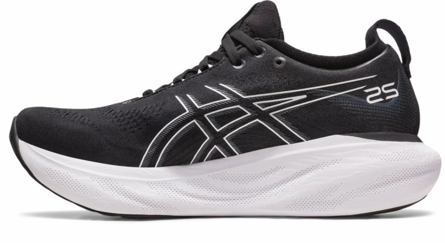 * Asics Women'S Gel-Nimbus 25 Wide (001 Black/Pure Silver) | Footwear