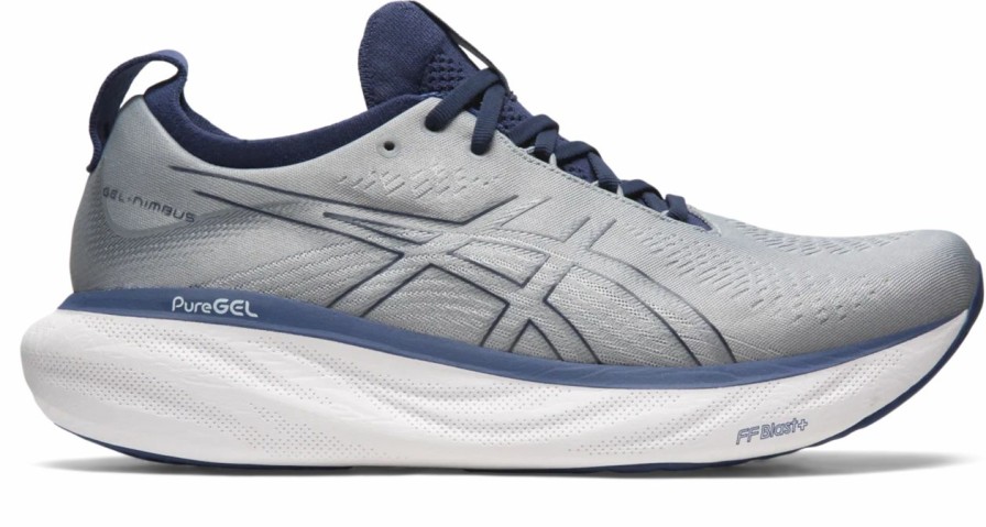 * Asics Men'S Gel-Nimbus 25 Wide (021 Sheetrock/Indigo Blue) | Footwear