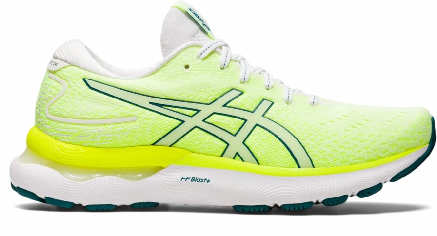 * Asics Women'S Gel-Nimbus 24 (102 White/Velvet Pine) | Footwear