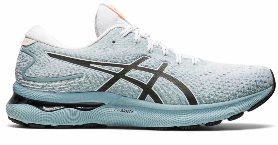 * Asics Men'S Gel-Nimbus 24 (404 Light Steel/White) | Footwear