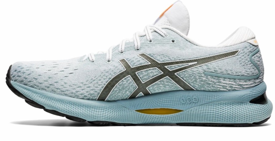 * Asics Men'S Gel-Nimbus 24 (404 Light Steel/White) | Footwear